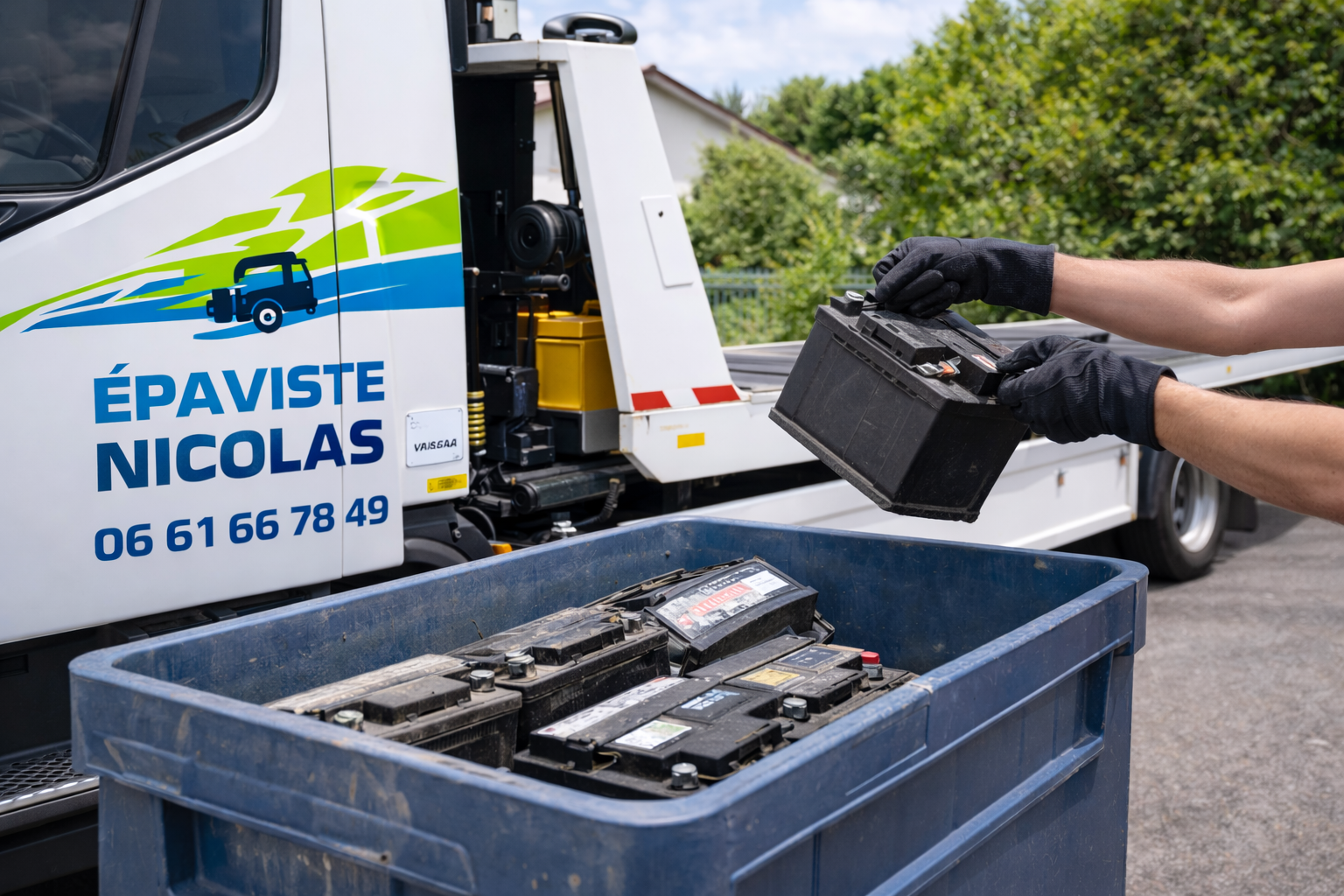 Enlèvement de batteries usagées